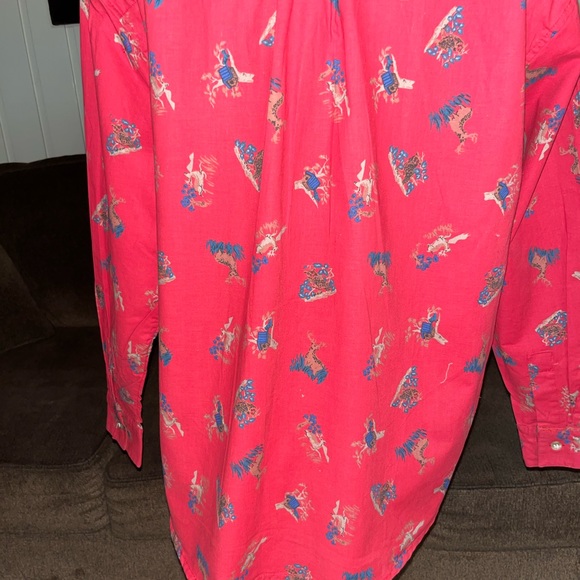 Kyoto Kasuals • Vtg • Large • New • Red • Blouse • Deer/ Bird/ Owl Design - Picture 4 of 15